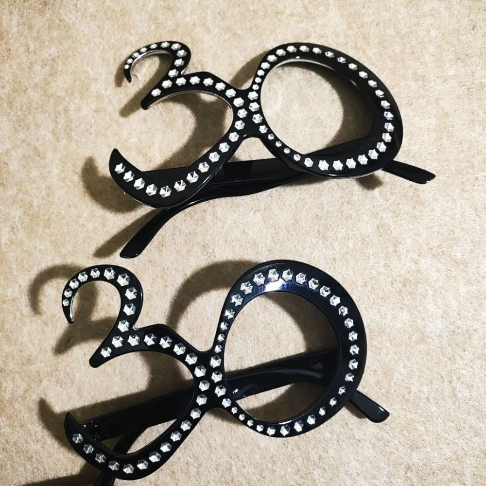 Black Rhinestone 30th Birthday 30th Anniversary Party Favor Eyeglasses